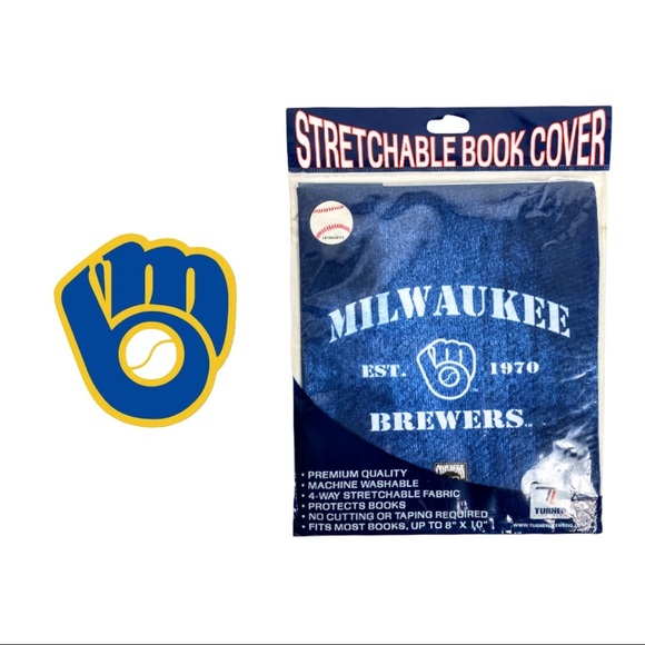 Other - NIP Milwaukee Brewers STRETCHABLE BOOK COVER
